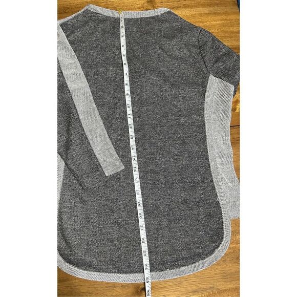 CD Petites Womens Sz PS Top Pullover 3/4 Sleeve Gray Shimmer - Picture 6 of 6